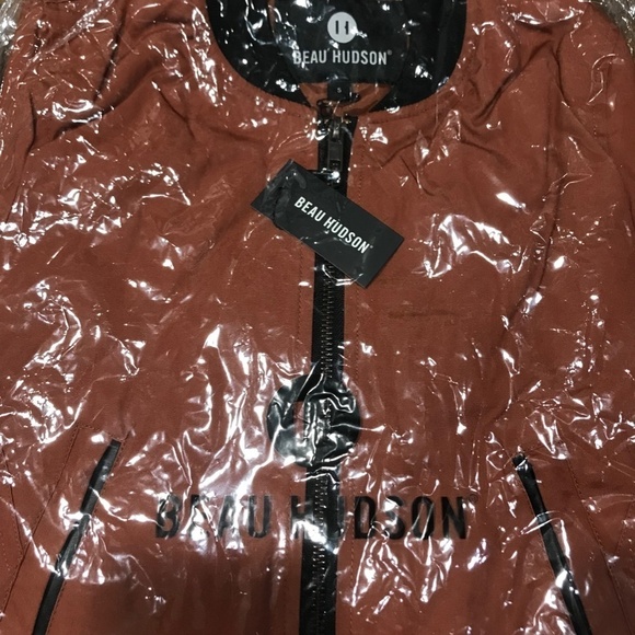 Beau Hudson Jacket Kid 5 Orange Outback Bomber Aviation Winter Snow School Retro - Picture 4 of 10